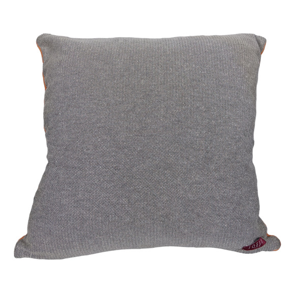 Iosis Paris Decorative Pillow Large Floral Print Beige and Orange - Picture 2 of 4